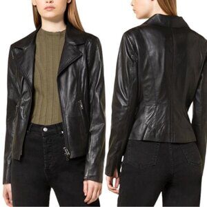 Schyia Lamb Leather Jacket XS Black Soft Supple
